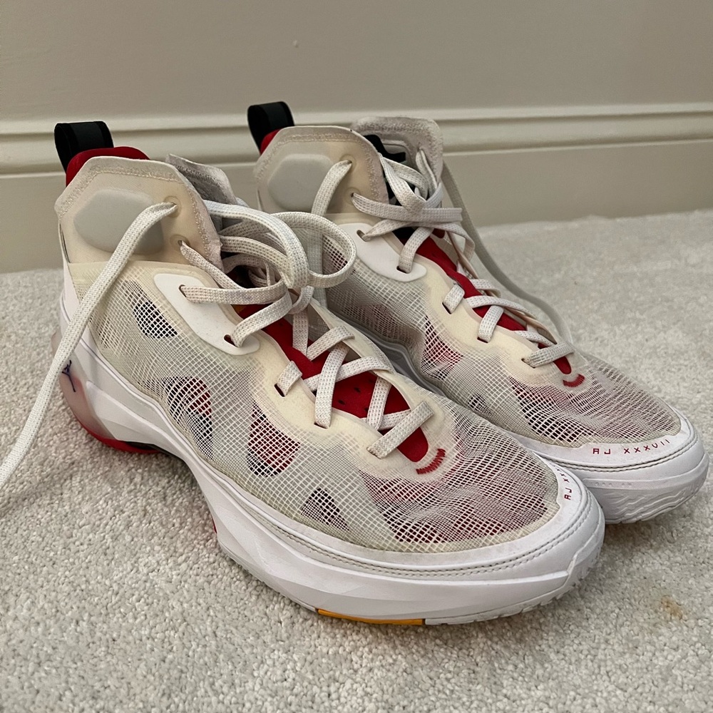 NIKE Air Jordan XXXVII White and Red men’s 12.5
